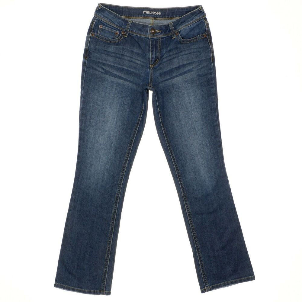 Maurices Bootcut Jeans Size 3/4 S Juniors Blue Denim Stretch Measures 29 x 29.5